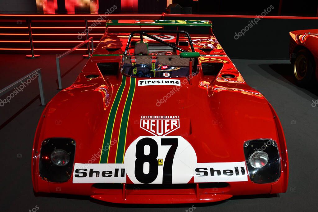 Scarperia, Italy - October 24th 2025: Ferrari 312 PB on display during Ferrari World Finals 2025 at Mugello Circuit in Italy.