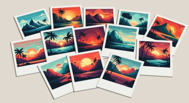 Günbatımı seyahat fotoğrafları koleksiyonu