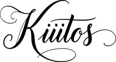 Temiz beyaz bir arkaplanda izole edilmiş zarif bir metinde Fince 