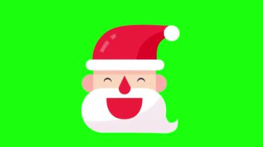 Neşeli Noel Baba karakteri canlandırması. Noel ögesi canlandırılmış video. 