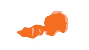 Kırmızı sigara dumanı söndürüldü. Karikatür dumanı efekti. Karikatür Duman Animasyonu. 