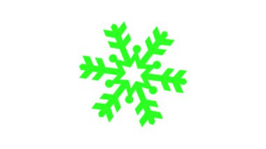 Kar tanesi animasyonu. Canlı neon rengi kar tanesi animasyonu . 