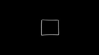 Siyah zemin üzerinde beyaz bir karenin dinamik animasyonu modern ve soyut bir etki yaratır. Örtüler, geçişler ya da görsel efektler için mükemmel.