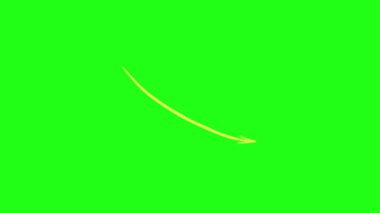 Aşağıya bakan oku yeşil ekrana doğru hareket ettir. Düşüşü, kaybı ya da olumsuz eğilimleri göstermek için hareket grafiği olarak kullanın. İş ve finans videoları için mükemmel.