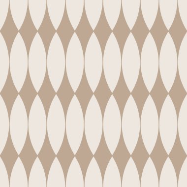 Işık arka planında bej formları olan kusursuz geometrik dalga deseni. Asgari soyut tasarım Duvar kağıdı, tekstil ve modern dekor için mükemmel.