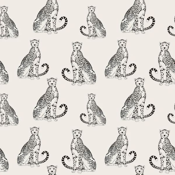 Minimalist vektör kusursuz çita deseni. Yaratıcı sanat eserleri. Kart için şablon, poster, afiş, tişört, rozet, yama. Duvar kağıdı. Siyah ve bej