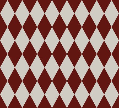 Klasik Art Deco Kusursuz Desen. Geometrik dekoratif ve soyut. Retro bordo ve bej arka plan. Duvar kağıdı. Rhombus