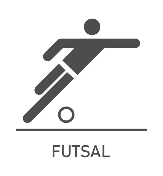 Futsal. Vektör piktogramlar ve ikon. Oyunlar ve spor