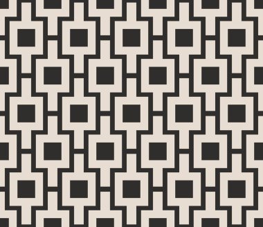 Klasik Art Deco Kusursuz Desen. Geometrik dekoratif. Geçmişe dönüş. Siyah ve bej. Duvar kağıdı. Soyut