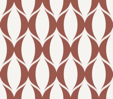 Klasik Art Deco Kusursuz Desen. Yaprak desenli geometrik dekoratif. Geçmişe dönüş. Soyut arkaplan. Bej ve pembe. Duvar Kağıdı