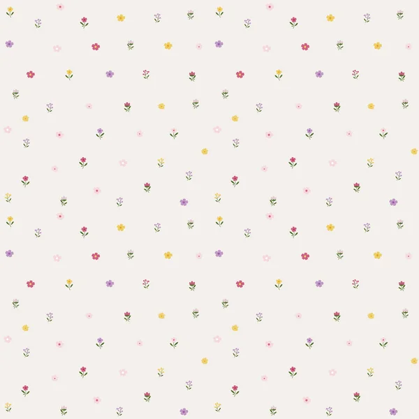 Çiçeklerle kusursuz desen. Renkli çiçek ve yapraklar. Renkli bahar ve yaz, doğal, pürüzsüz desen. Hediye kağıdı, duvar kağıdı, web sayfası arkaplanı, tebrik kartları, tekstil için yüzey tasarımı.