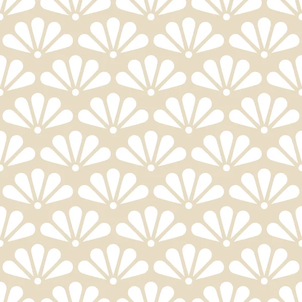 Klasik Art Deco Kusursuz Desen. Çiçekli geometrik dekoratif, soyut elementler. Retro, hafif arka plan. Beyaz yaprak. Duvar kağıdı. Bej