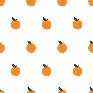 Kusursuz turuncu desen. Sevimli renkli bahar, kumaş için yaz deseni, ambalaj kağıdı, kıyafetler..