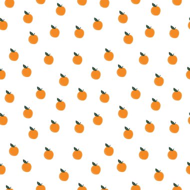 Kusursuz turuncu desen. Sevimli renkli bahar, kumaş için yaz deseni, ambalaj kağıdı, kıyafetler..