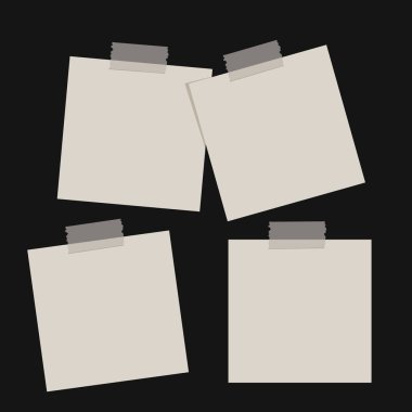 Gerçekçi 3d Detaylı Soruşturma Kurulu ya da İğneli Kağıt ve Not ile Dedektif Haritası. Plan Çalışmasının vektör çizimi. Siyah arkaplan