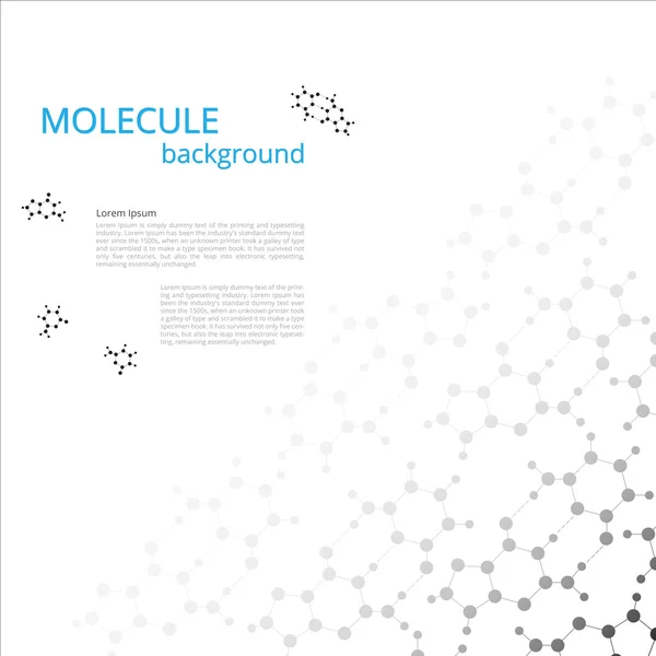 Molecular background. Medical research. The structure of the gene. — Stock Vector