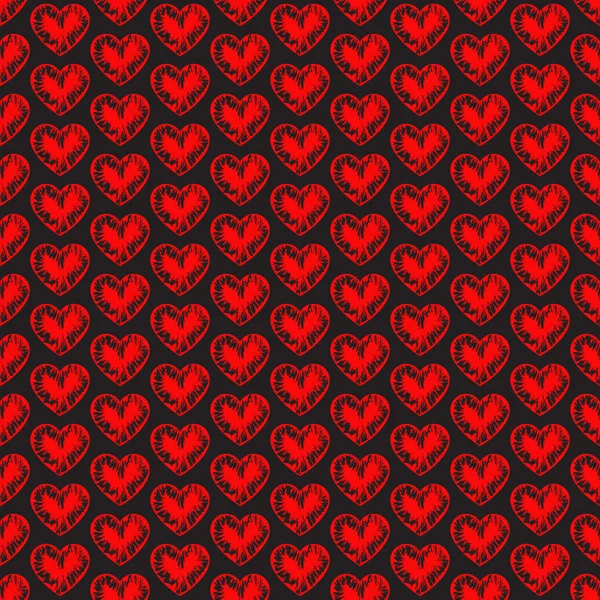 Fondo sin costuras con corazones. El arte del amor. Diseño romántico. Patrón Valentine . — Vector de stock