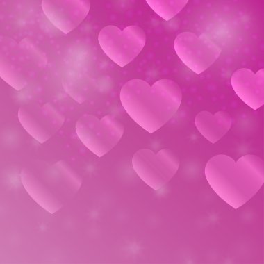 Soyut resim aşk. Dekoratif nesne yürekleri. Parlak süsleme bokeh. Romantik desen. Sevgililer günü şekilleri. 