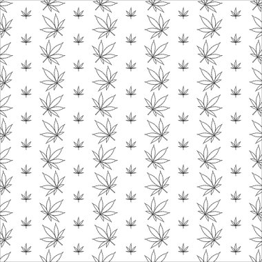 Soyut desen marihuana yaprağı. Bitkisel kenevir. 