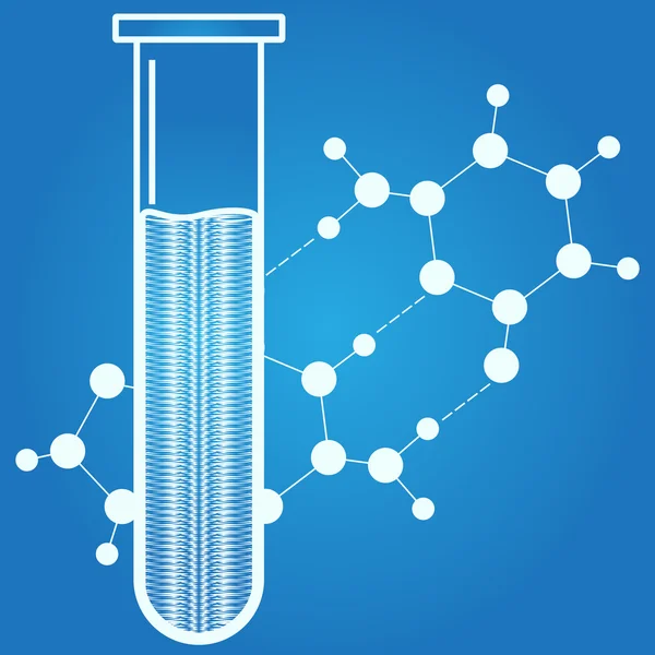 Test tube icon. Chemistry experiment. Abstract science element. — Stock Vector