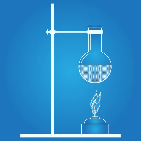 Laboratory testing. Beaker icon. Abstract medical  image. — Stock Vector