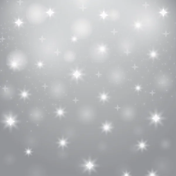 Abstrakta prydnad stjärna. Dekorativa mönster med snö. Ljusa former bokeh. — Stock vektor