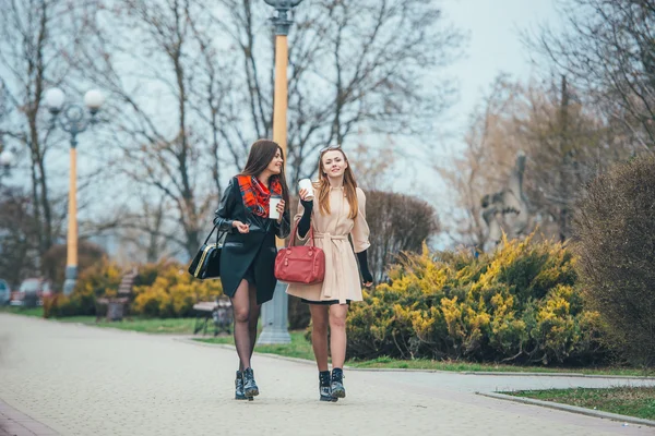 Belle ragazze su una passeggiata — Foto Stock