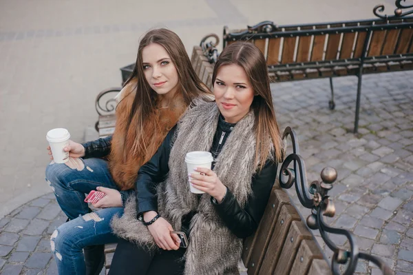 Model herfst in het Park — Stockfoto