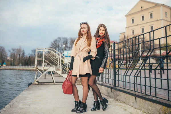 Pretty girls on a walk — Stock Photo, Image