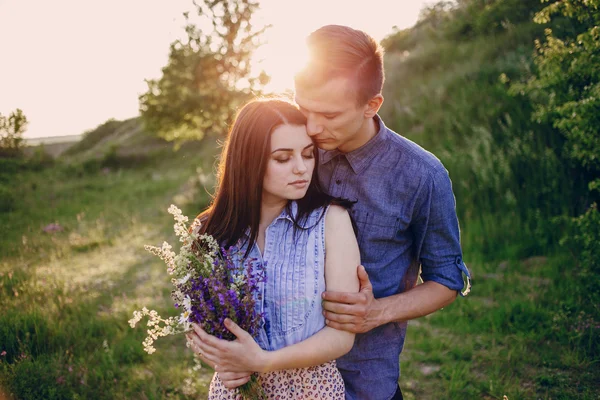 Couple on nature — Stock Photo, Image