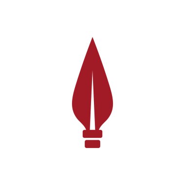 Mızrak simgesi tasarım şablonu modern biçim konsept vektör çizimi