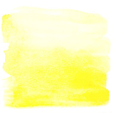 Sarı suluboya arka plan. İzole kare suluboya afiş