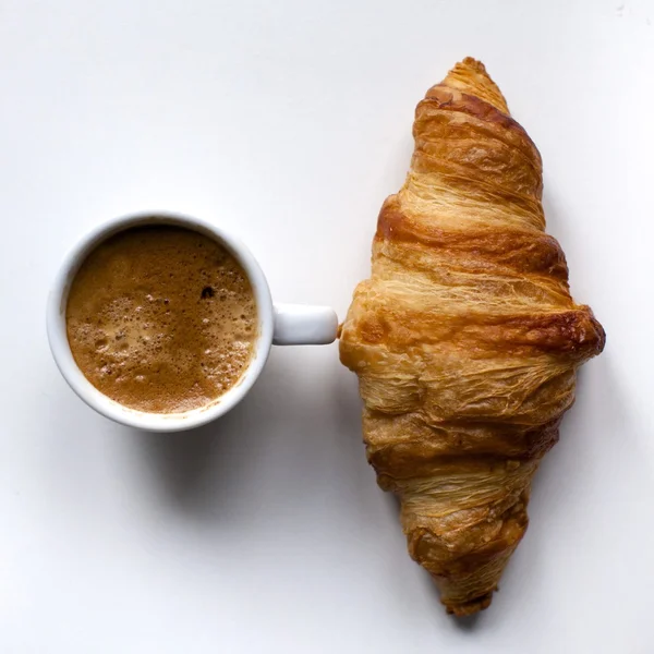 Croissant y espresso — Foto de Stock