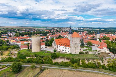 Saksonya-Anhalt Querfurt 'taki kalenin manzarası
