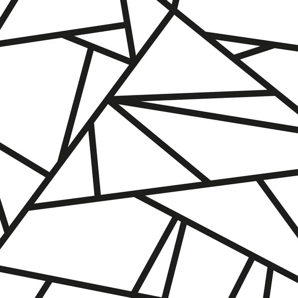 Abstraktes Glasfenster Quadratisches Muster Geometrische Linienkunst Schwarz Weiß Illustration — Stockvektor