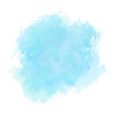 İzole edilmiş beyaza boyanmış nokta. Renkli soyut leke. Suluboya sanat eserleri