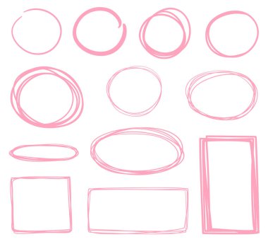 El çizimi geometrik şekiller. Çember, oval, dikdörtgen. Soyut çerçeveler. Serbest çalışma sanatı. Renkli resimleme