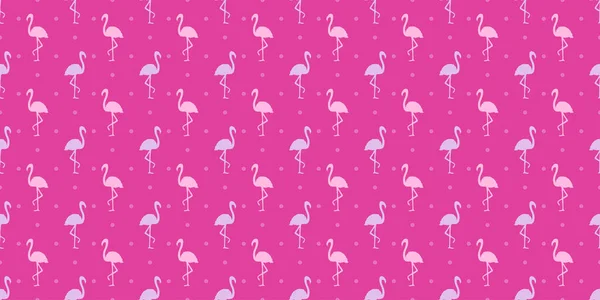Nahtlos Gepunkteter Hintergrund Mit Flamingos Druck Für Polygraphie Hemden Und — Stockvektor