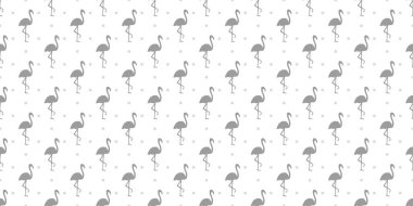 Flamingolu ve noktalı kusursuz doku. Soyut polka deseni. Noktalı arkaplan