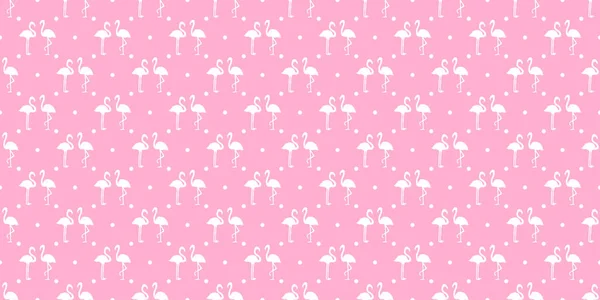 Nahtlos Gepunkteter Hintergrund Mit Flamingos Druck Für Polygraphie Hemden Und — Stockvektor