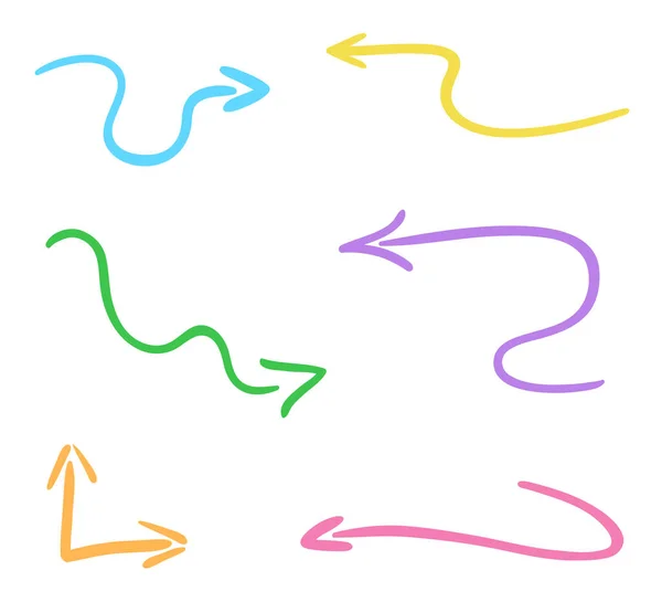 Flecha Abstracta Sobre Blanco Conjunto Señales Indicadores Incompletos Flechas Simples — Archivo Imágenes Vectoriales