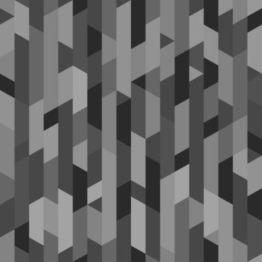 Kusursuz çokgen desen. Soyut geometrik doku. Döşemeli arka plan. Yalan makinesi, poster ve tekstil baskısı. Siyah beyaz illüstrasyon