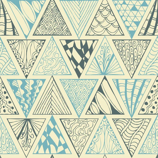 Soyut seamless modeli. Zentagl. Üçgenler. Doodle.