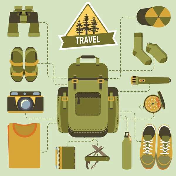 Sırt çantası ve ekipman hiking.