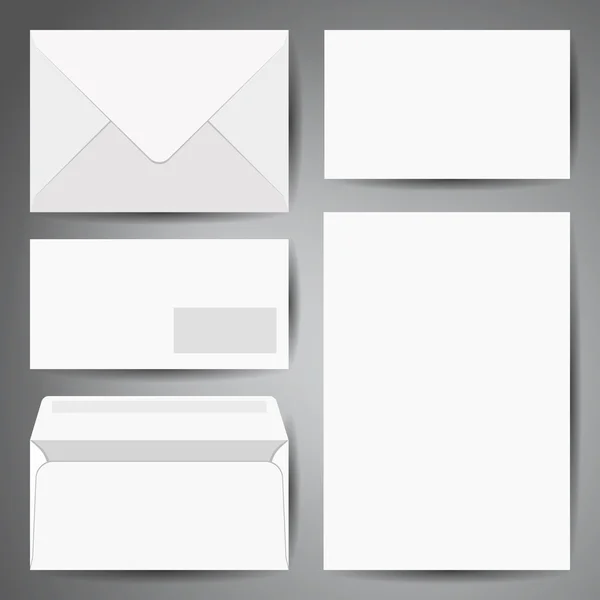 Zarflar farklı türde mockup şablonu.