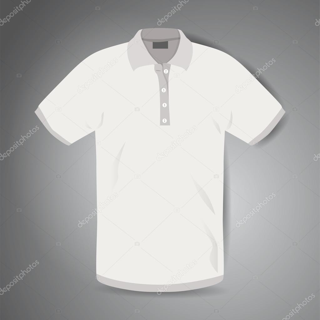 Blank t-shirt template. Vector white t-shirt mockup. — Stock Vector ...