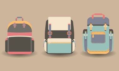 Düz tarzı sırt çantası.