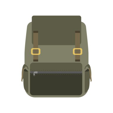 Düz tarzı sırt çantası.