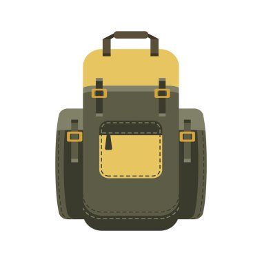 Düz tarzı sırt çantası.