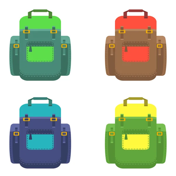 Backpack in flat style. — Stock Vector